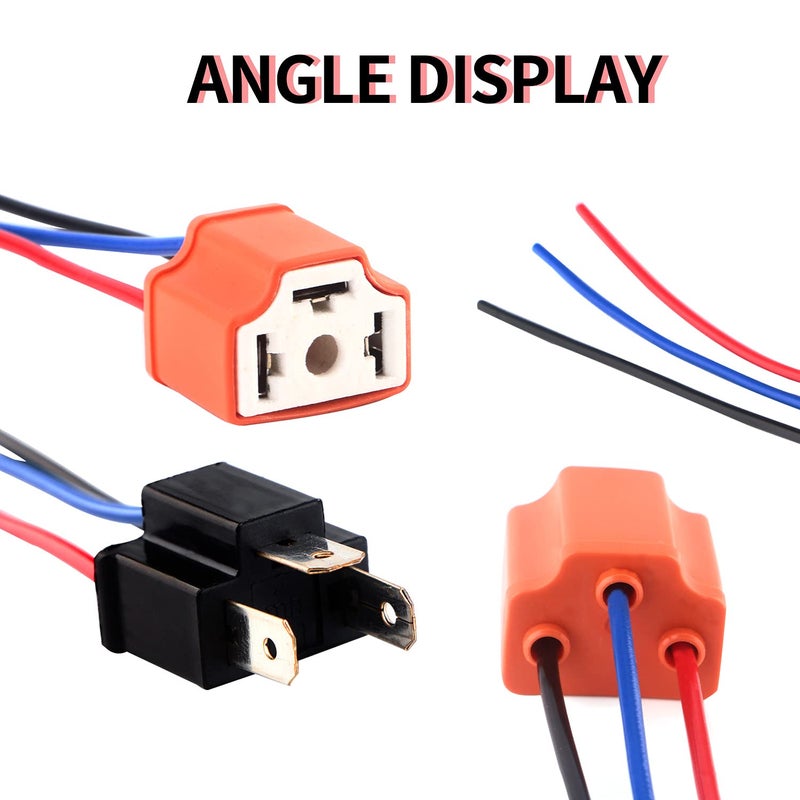 GLL H4 9003 HB2 Female&Male Wire Wiring Harness Sockets for 4"x6" 7"x6" 5"x7" inch Sealed Beam Car Truck Headlights Pickup Heavy Duty Headlamp 2set - Image 2